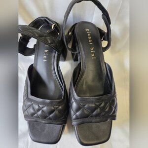 Gianni Bini Black Quilted Women's Sandals